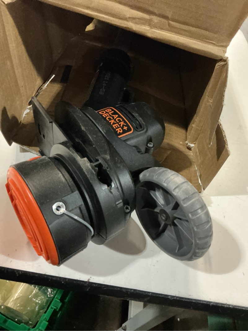 Condition photo showing As Is for black+decker 20v max cordless string trimmer and edger, 12 inch weed eater, 2-speed control weed wacker, 2 batteries, charger and spool included (lste525) 20v string trimmer kit