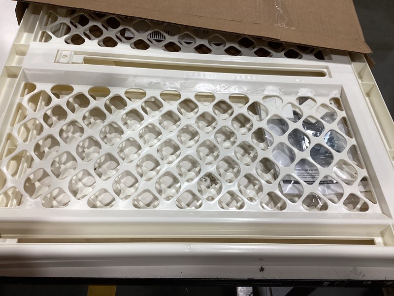 Condition photo showing Good Condition for toddleroo by north states - supergate ergo baby gate: plastic baby gate for stairs & doorways - adjustable indoor safety gate - made in usa - 26 to 42 inches wide - 26 inches tall - ivory