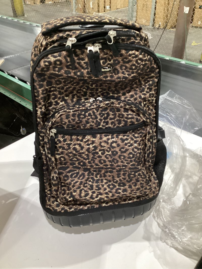 Condition photo showing Good Condition for Rockland Single Handle Rolling Backpack, Leopard, 19-Inch (R02-LEOPARD) One Size LEOPARD