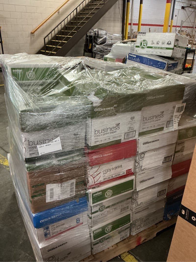 Pallet of assorted printer paper 