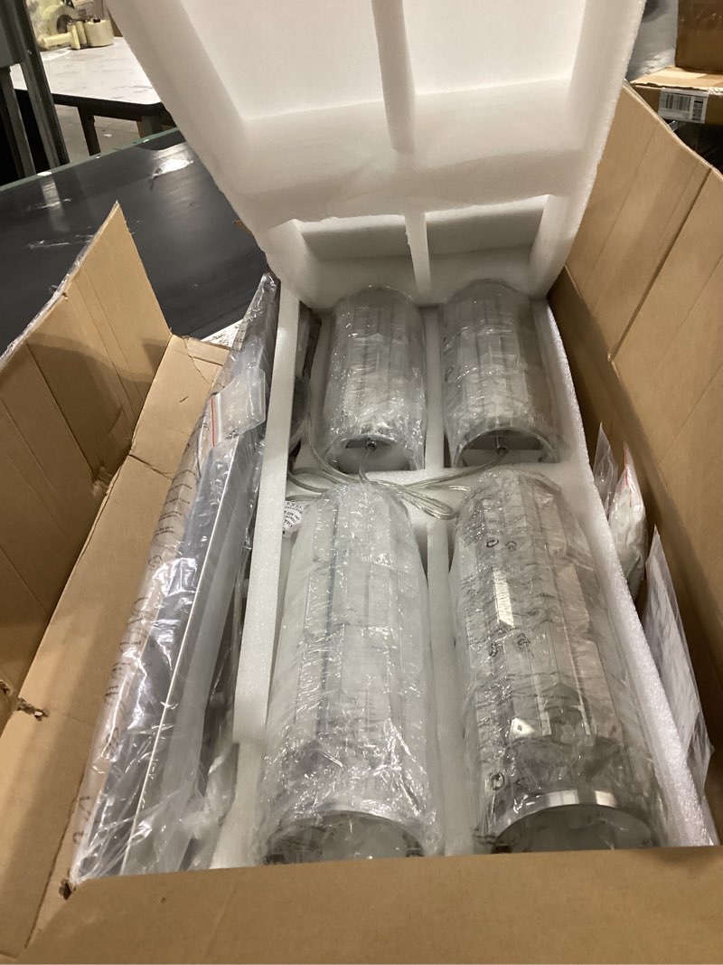 Condition photo showing New/Like New for LMQNINE 4 Light Chrome Pendant Lighting Modern Pendant Light, Mini Crystal Chandeliers,Adjustable Pendant Light Fixture for Kitchen Island Dinning Room Bedroom(Chrome 4-Light)