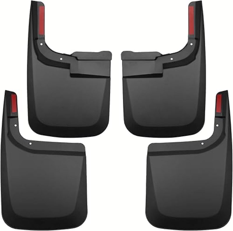 tecoom compatible with 2017-2024 ford f250 f350 mud flaps splash guards front and rear mud guards (without oem fender flares) 4pcs black