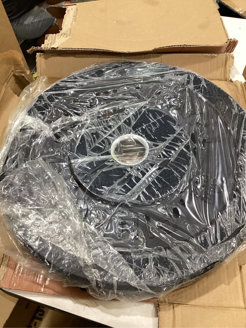 Condition photo showing Good Condition for bumper plate 25lb, olympic weight plate with 2 inch stainless steel hub, rubber barbell weights to protect floor, smooth strength training plate to protect bar from scratches, single
