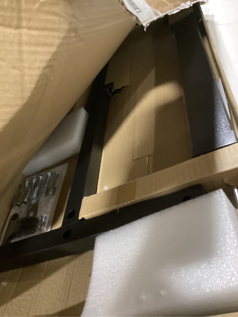 Condition photo showing Good Condition for Drive Medical Overbed Table with Wheels - Secure Height Adjustment for Comfort - Non Tilt Surface - Smooth Rolling Design - Home & Hospital Use - Woodgrain Laminate Top - Silver Vein Silver Vein Table