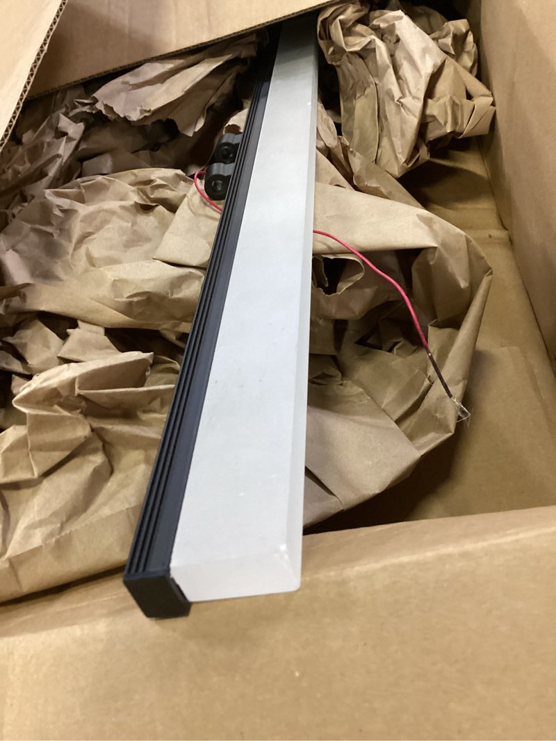 Condition photo showing As Is for aipsun 48inch black bathroom llight fixtures led vanity light adjustable modern vanity lights over mirror rotatable lighting 5500k black 47.2 in