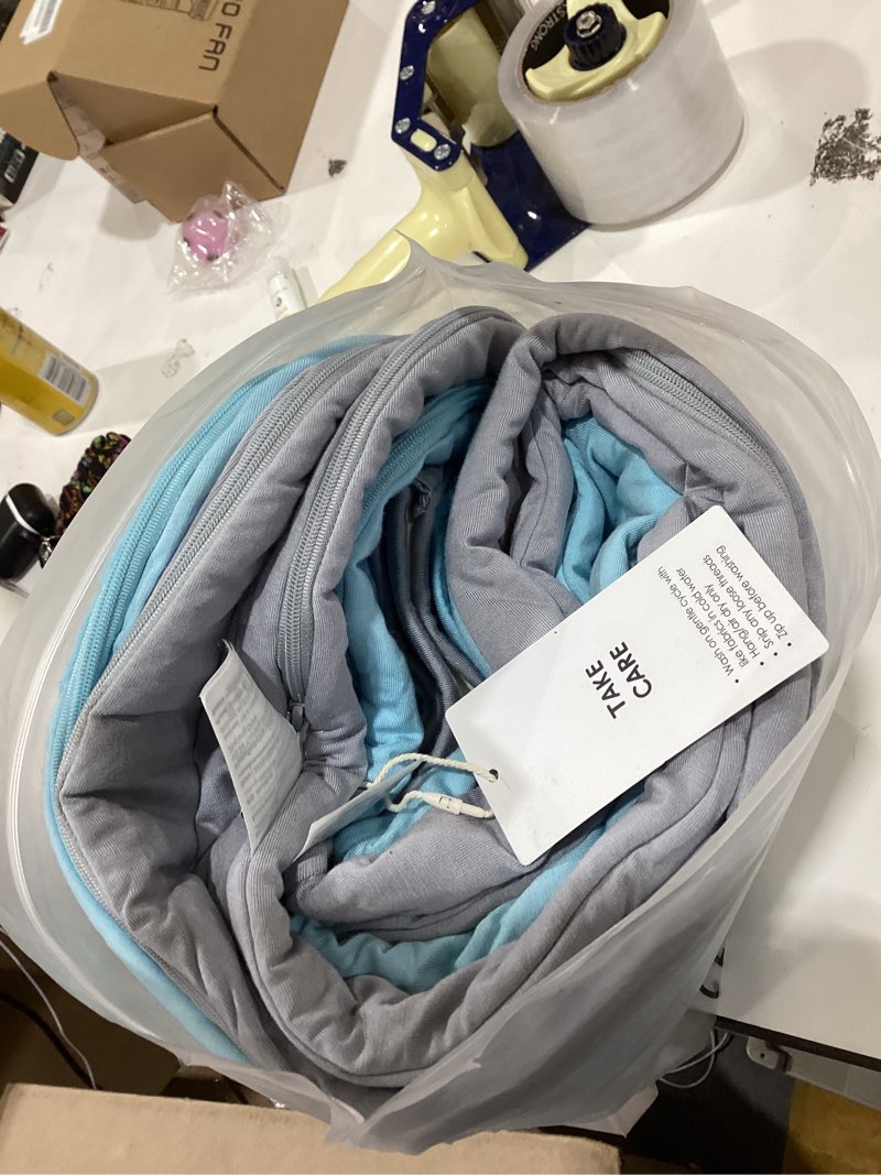 Condition photo showing Good Condition for Supersoft Rayon Made from Bamboo Sleep Sack 24-36 Months 1.0 Tog Toddler Sleep Sack 2t Baby Wearable Blanket 3t with 2-Way Zipper Unisex Sleeping Bag for Babies All-year-around (2 Pack) Blue & Gray Blue &Gray XXL(24-36M)