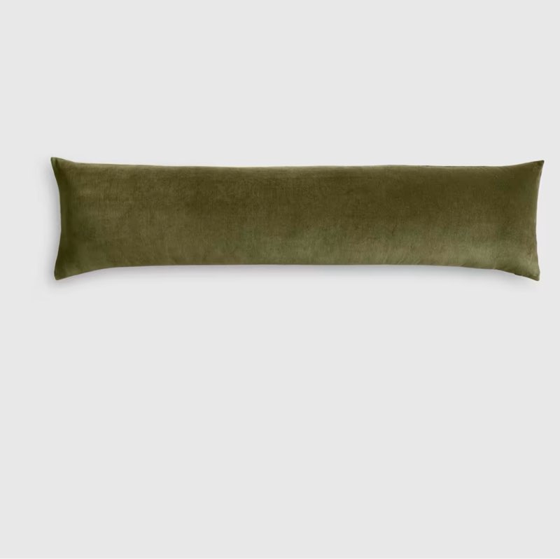 quince cotton velvet oversized lumbar pillow cover 12”x48” most 