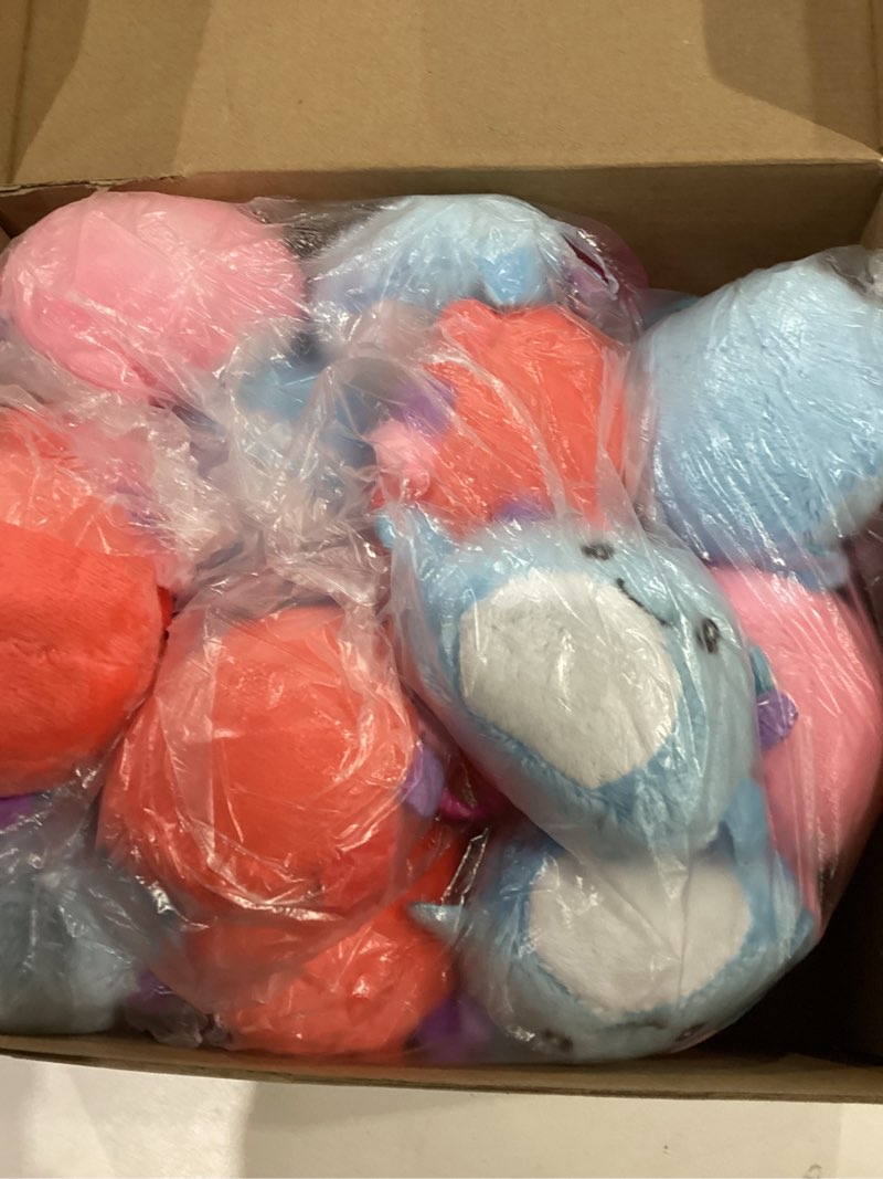 oriental cherry valentines day gifts for kids - 24 pack axolotl plush toys keychains with valentine 