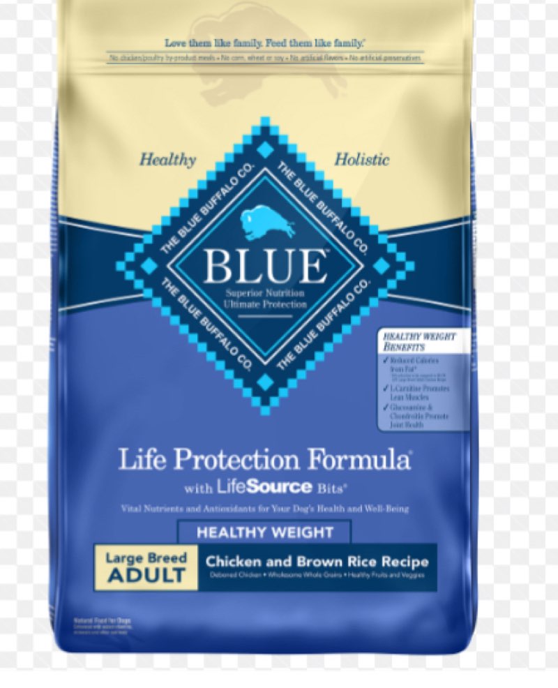 Blue Buffalo Life Protection Formula Large Breed Healthy Weight Adult Chicken & Brown Rice Recipe Dry Dog Food, 30 Lb. Bag