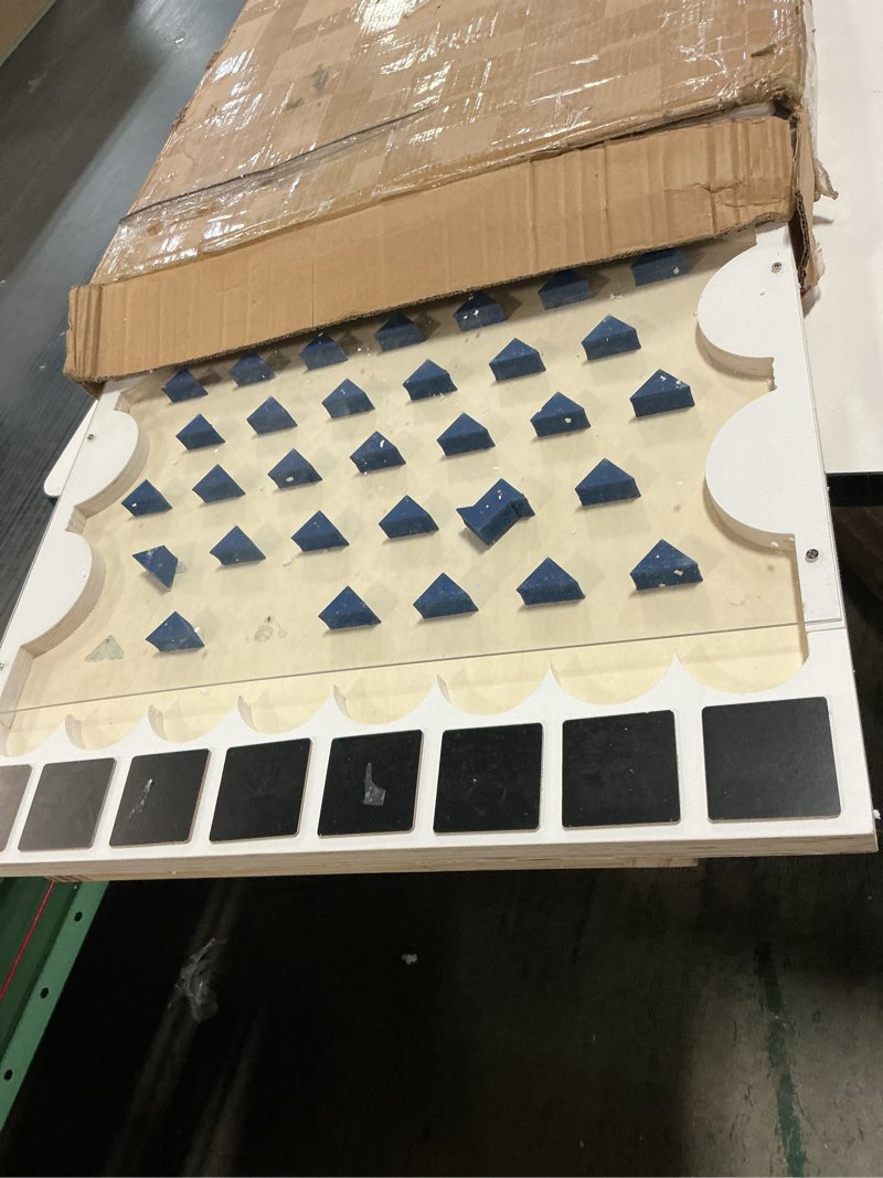 Condition photo showing As Is for Extra Large Prize Drop Board 41.3" x 23.6",Eco-Friendly Birch Wood Prize Drop Game Board for Family Parties, Carnivals, Classroom Activities, and Holiday Events