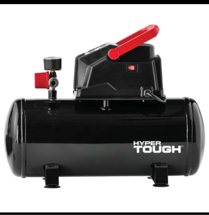 hyper tough 3-gallon oil-free portable air compressor 110 psi