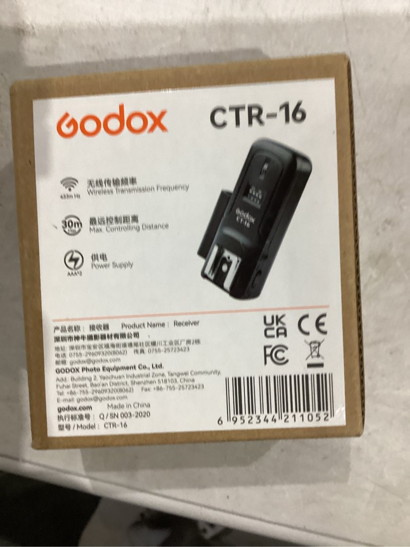 Condition photo showing New/Like New for godox ct-16 wireless radio flash trigger receiver kit,fit compatible for canon nikon pentax dslr camera studio 3 in 1 flash transmitter and receiver