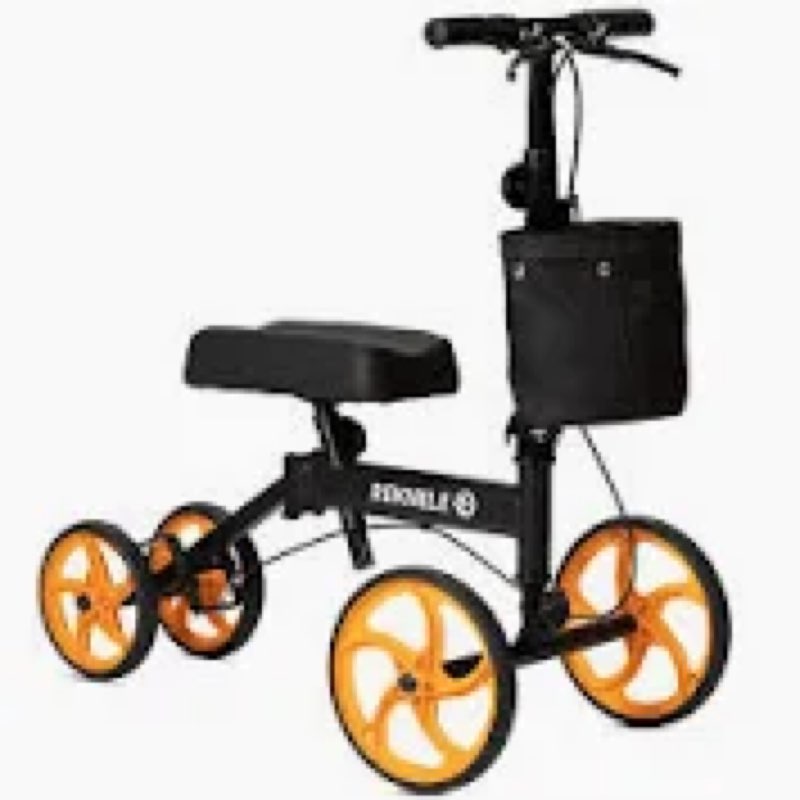 Lightweight Knee Scooter, Foldable & Adjustable Knee Scooter for Adults for Foot Surgery, Steerable 