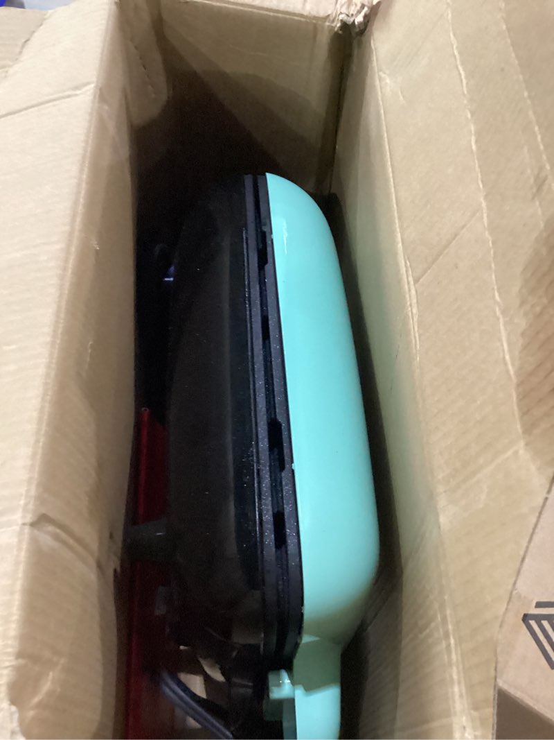 Condition photo showing Good Condition for dash no-drip waffle maker: waffle iron 1200w + waffle maker machine for waffles, hash browns, or any breakfast, lunch, & snacks with easy clean, non-stick + mess free sides - aqua