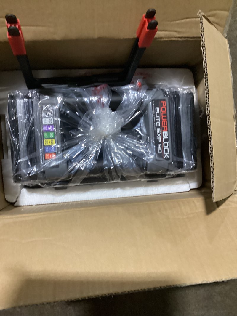 Condition photo showing As Is for PowerBlock Elite EXP Adjustable Dumbbells, Sold in Pairs, Stage 1, 5-50 lb. Dumbbells, Durable Steel Build, Innovative Workout Equipment, All-in-One Dumbbells, Expandable with Expansion Kits