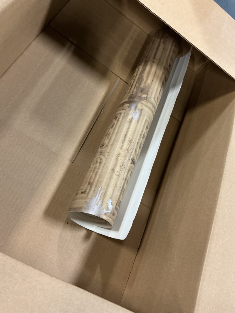 Condition photo showing Good Condition for RoomMates RMK11231WP Copper Tin Tile Metallic Accent Peel and Stick Wallpaper