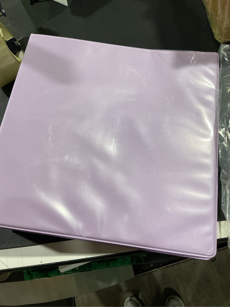 Condition photo showing Good Condition for SUNEE 3 Ring Binder 3 Inch 1 Pack, Clear View Binder Three Ring PVC-Free (Fit 8.5x11 Inches) for School or Office Supplies, Purple Purple 3 Inch