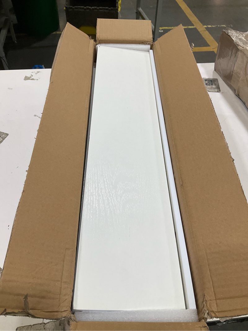 Condition photo showing Good Condition for upsimples floating shelves for wall, 23.6 inch shelves for decor storage set of 6, wall mounted wood shelf for bedroom, living room, bathroom, kitchen, long picture ledge shelves, white white 23.6in