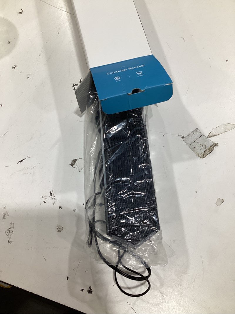 Condition photo showing As Is for lenrue g11 computer speakers for desktop, touch lights pc speakers with surge clear sound, usb c/usb powered, aux audio for computer desktop pc laptop desk black