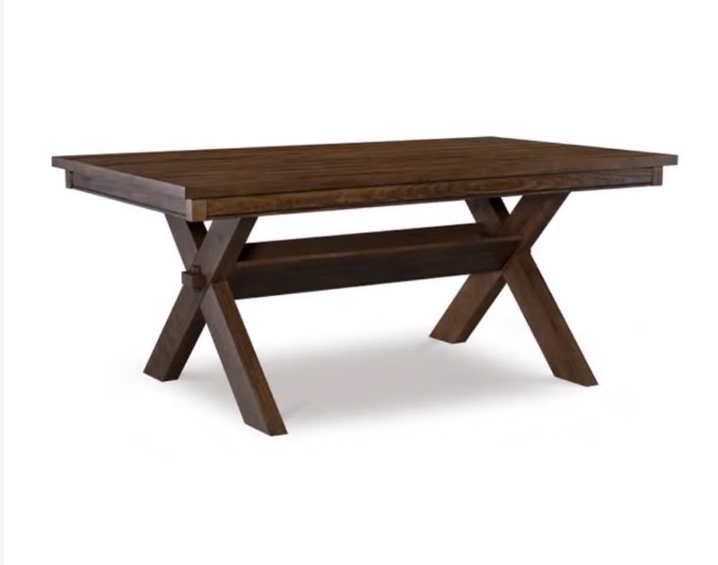 Turino Rustic Umber Dining Table (incomplete box 1)
