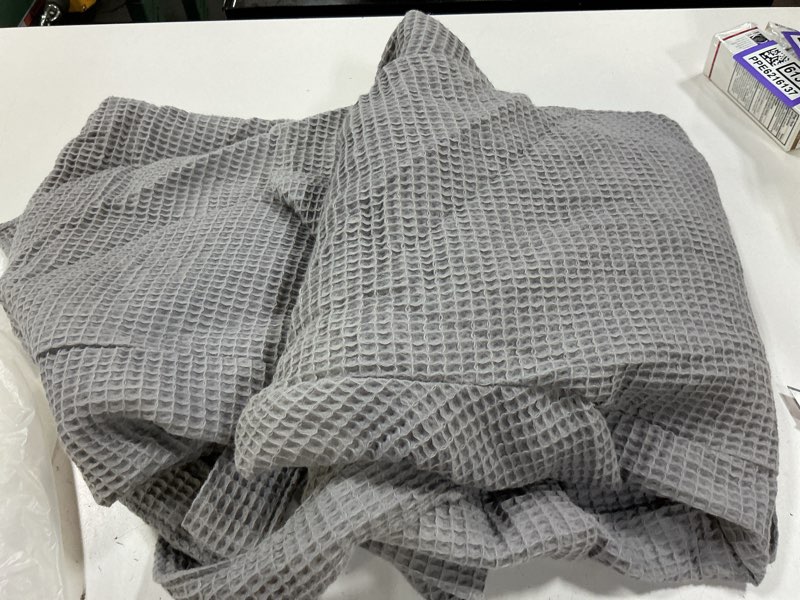Condition photo showing Good Condition for organic turkish waffle robe, m, grey