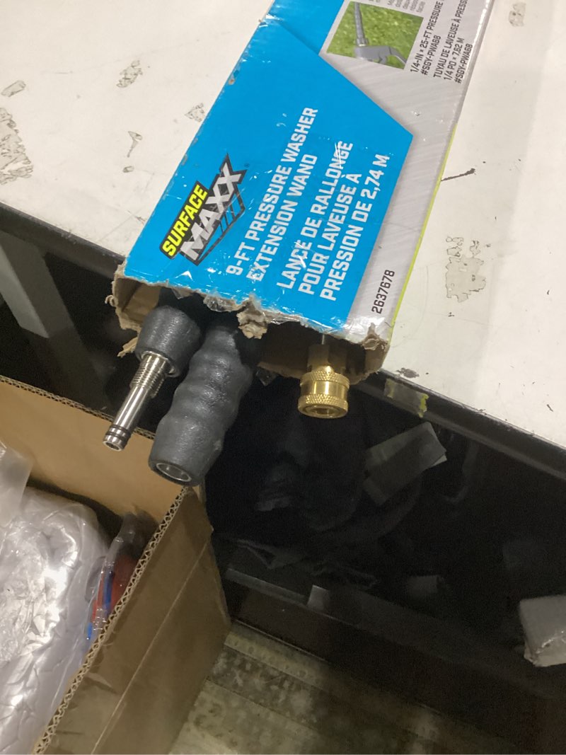 Condition photo showing As Is for surfacemaxx 9 ft. l extended reach wands 4000 psi