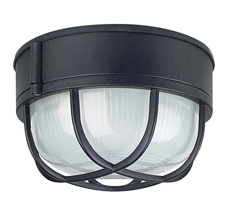Sunset Lighting F7986 1 Light Outdoor Cast Aluminum 8  Wide Flush Mount Ceiling Fixture -