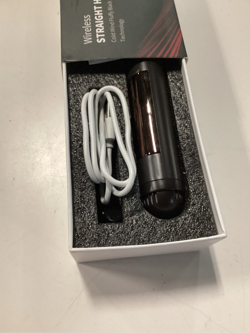Condition photo showing New/Like New for 2026 upgraded go brush pro for short hair, 3 heat settings for all hair types, 30s fast heat, ionic & ceramic care, cold air mode, 2500mah usb-c rechargeable straightening brush (brown)