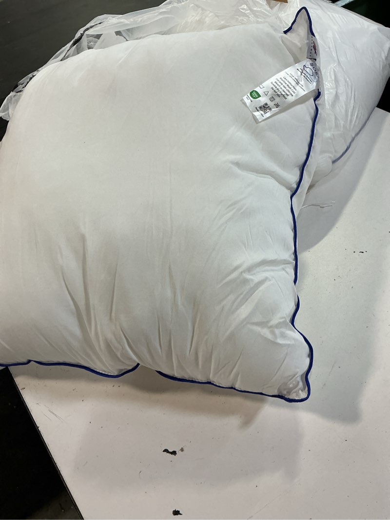 Condition photo showing Good Condition for 20x20 pillow inserts set of 2 – soft hypoallergenic square pillow inserts, oeko-tex certified virgin down alternative filling, machine washable blue 20x20 inch (set of 2)
