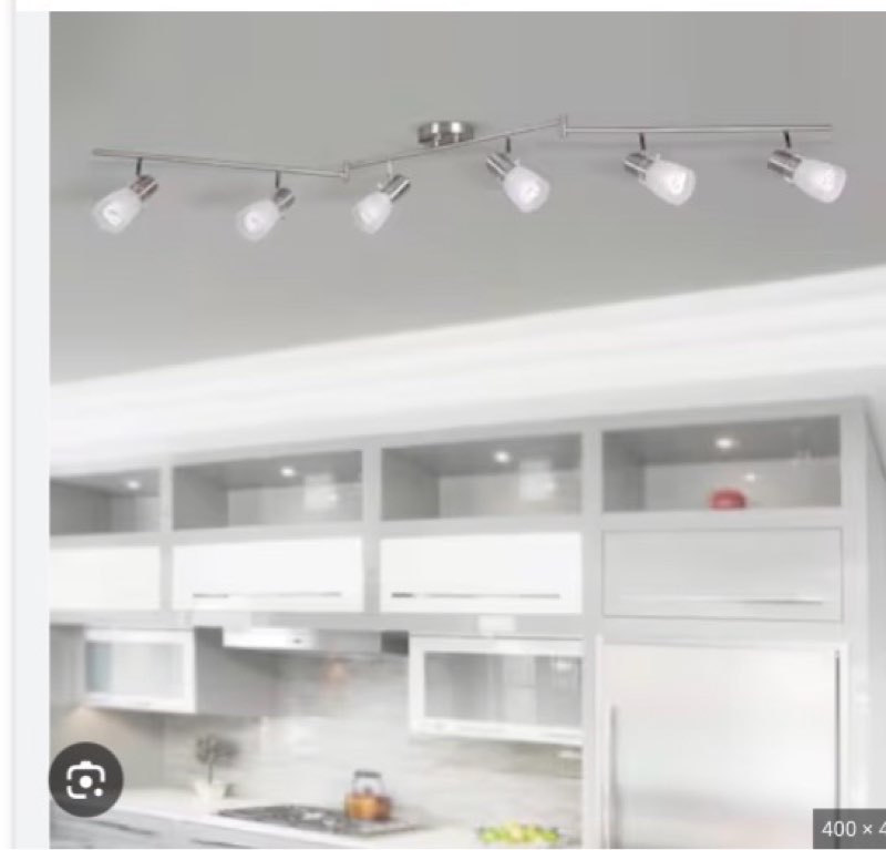  Sunset LIGHTING F2982-80-in 6-Light Brushed Steel dimmable 6.1X5.3X23.8Inc ( Similar)