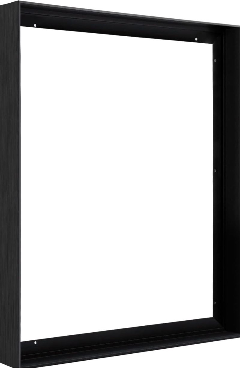 Metal Floating Frame for 32x48 Canvas Oil Paintings, DIY Canvas Frame with 1.5" Deep, Floater Frame for Canvas Prints Wall Art/Portrait/Landscape Living Room Bedroom Kitchen Decor (Black) 32x48"