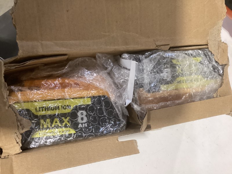 Condition photo showing Good Condition for Replacement for Dewalt 20V Max Battery: 8.0Ah Lithium Batteries Compatible with Dewalt DCB200 Cordless Power Tools Craft Woodworker Gardening Work 2 Pack