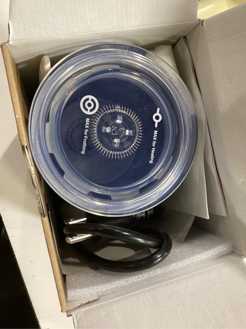 Condition photo showing Good Condition for Milk Frother, Paris Rhône 4-in-1 Milk Steamer and Frother, Hot & Cold Foam Milk Warmer with Temperature Control, Auto Shut-Off Frothers for Coffee, Latte, Cappuccino, Macchiato Pearl