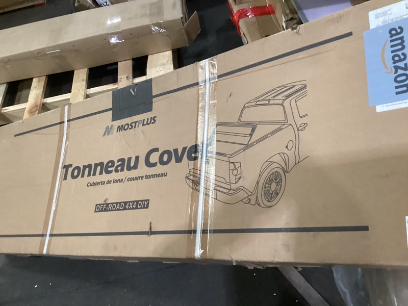 Condition photo showing New/Like New for MOSTPLUS Soft Quad FOLD Truck Bed Tonneau Cover Compatible with 2009-2026 Dodge Ram 1500 Fleetside Inclu. Classic & New Body (w/o RamBox) (5.8 FT Bed) On Top — 69.6 inch 5.8 FT Quad-Fold Soft