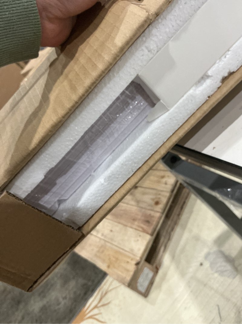 Condition photo showing Good Condition for wire rack covers for shelves, 28*16 inch wires shelf ccover, shelfs covers for wire shelving, easy to cut install wires shelf 0.31-inch thick moisture durable shelfs liner for kitchen, pantry white white 28w x 16d