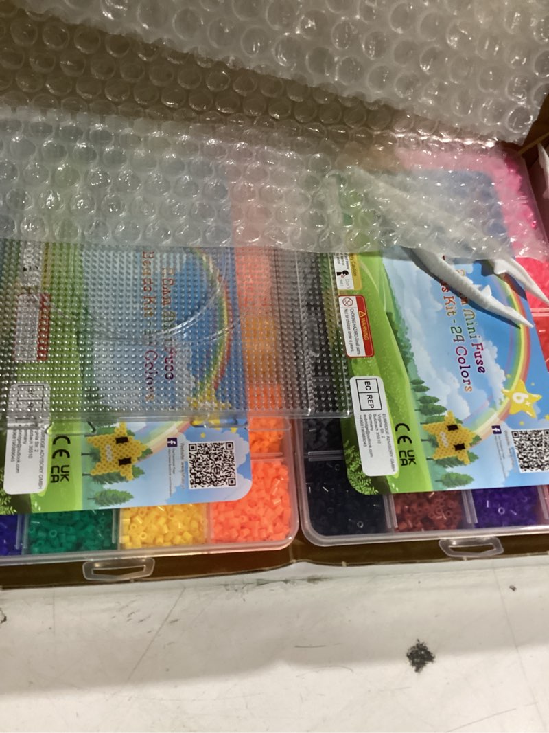 Condition photo showing New/Like New for LIHAO 2.6mm Mini Fuse Beads Kit for Crafts, 24000 pcs 48 Colors Fuse Beading Kit Multicolored Iron, Great Supplies for Fuse Beads Artist