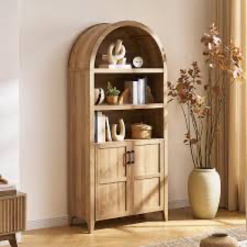 tall arched bookcase