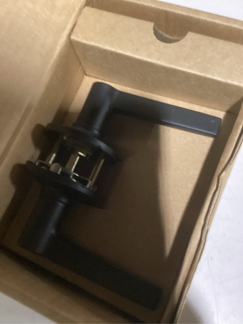 Condition photo showing New/Like New for Amazon Basics Manchester Door Lever - Passage - Matte Black, 1-Pack Matte Black Passage