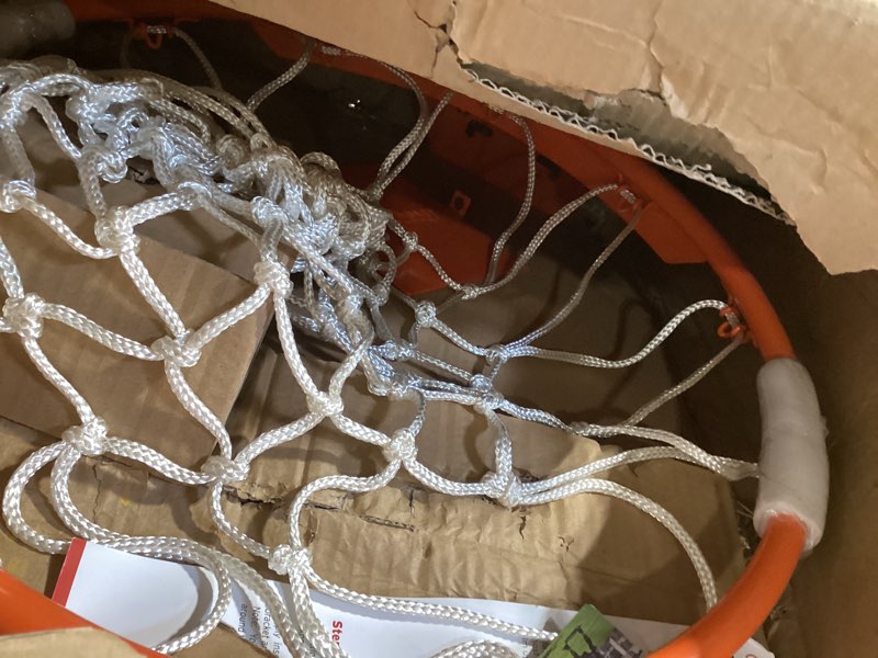Condition photo showing Good Condition for gosports regulation 18" steel basketball rim - choose from fixed or breakaway - use for replacement or garage mount