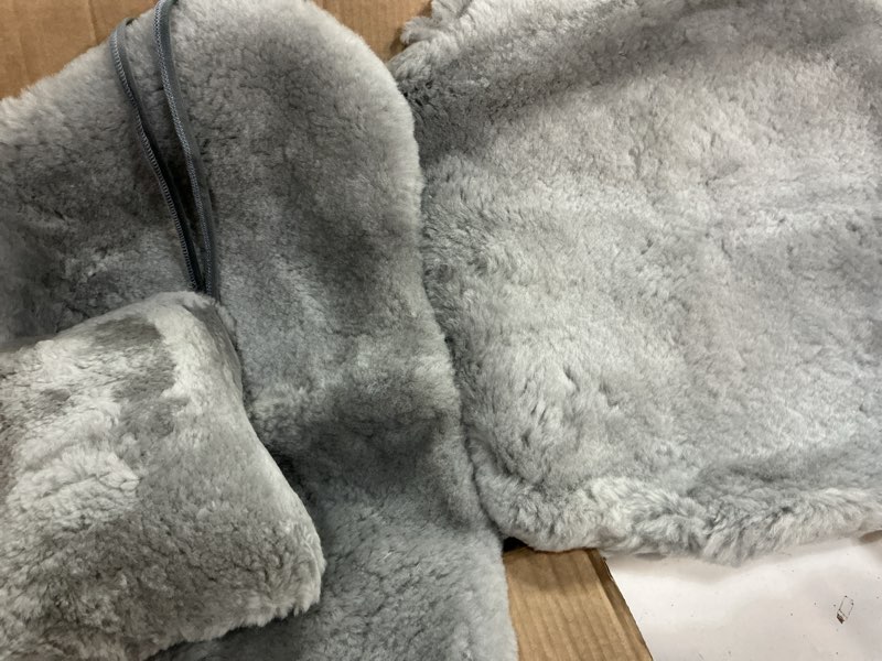 Condition photo showing Good Condition for zonetech car seat covers full set,sheepskin winter wool auto accessories for all season protection,include front & rear (charcoal grey, 1- pack) 1- pack charcoal grey