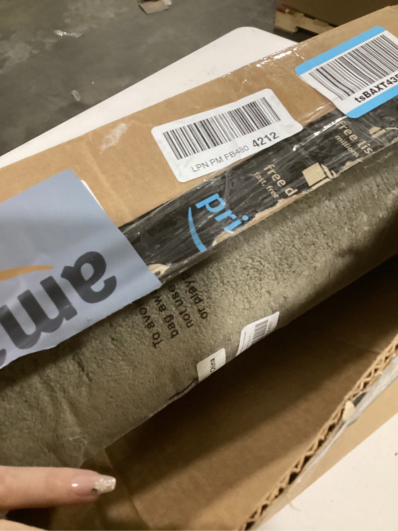 Condition photo showing Good Condition for PURE ERA Carpet Stair Tread Landing Mat Area Rug Ultra Plush Shag Soft Non Slip Skid Resistant Tape Free Indoor Doormat Washable Reusable Cream Gray 2' X 3' Cream Gray 2' x 3' (Rectangular)