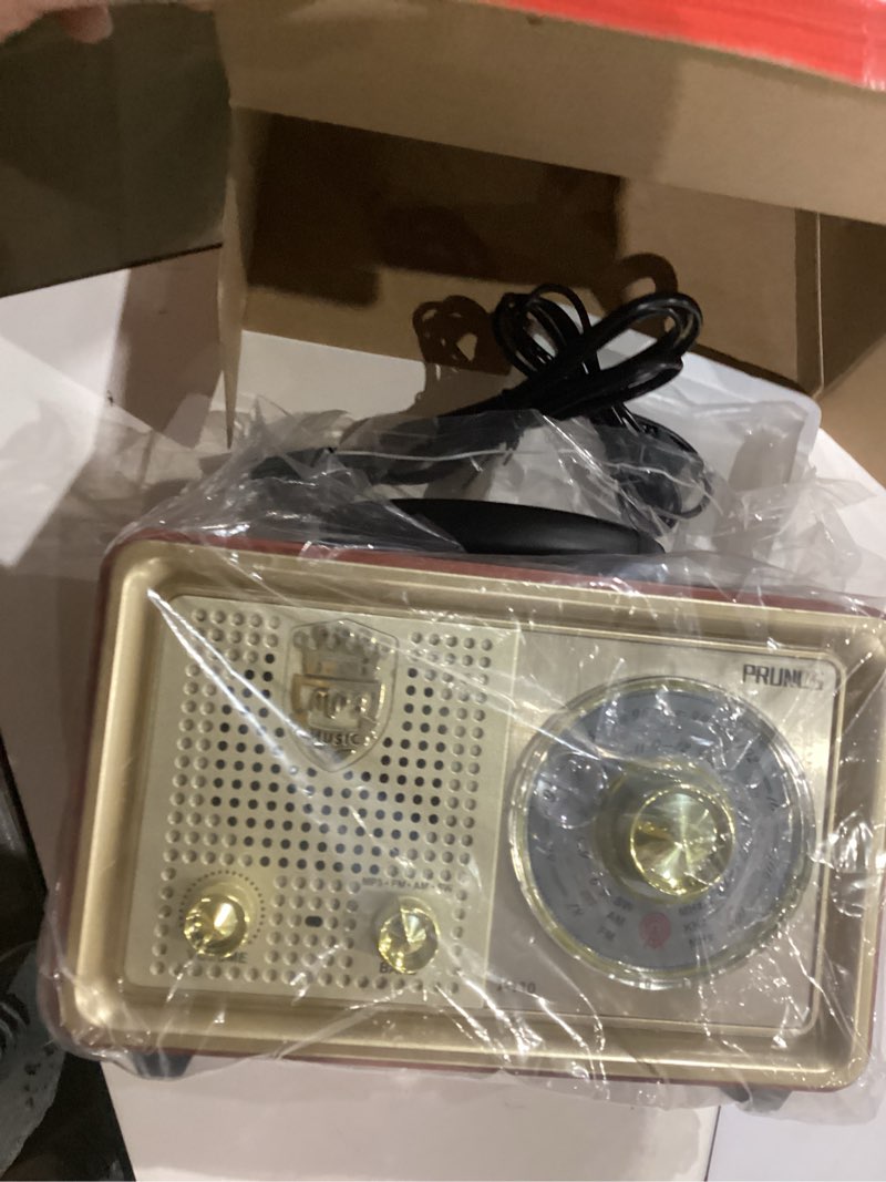 Condition photo showing Good Condition for PRUNUS J-110 Radio Portable AM FM,Transistor Plug in Wall AC Power&Battery Powered&Rechargeable Radio for Emergency Use,Vintage Radios with Bluetooth, for Dad and Mom, Grandma