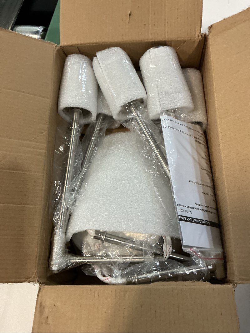 Condition photo showing Good Condition for modern sputnik chandelier, 6-light ceiling light fixture, bedroom light fixture, sputnik lights fixture for living room, dining room, kitchen, office, foyer, hallway (brushed nickel) - e26 base 6-light brushed nickel