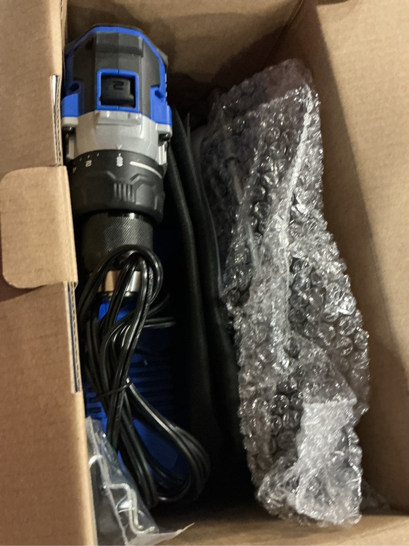 Condition photo showing Good Condition for kobalt 24-volt 1/2-in keyless brushless cordless drill (1-battery, charger and soft bag included)