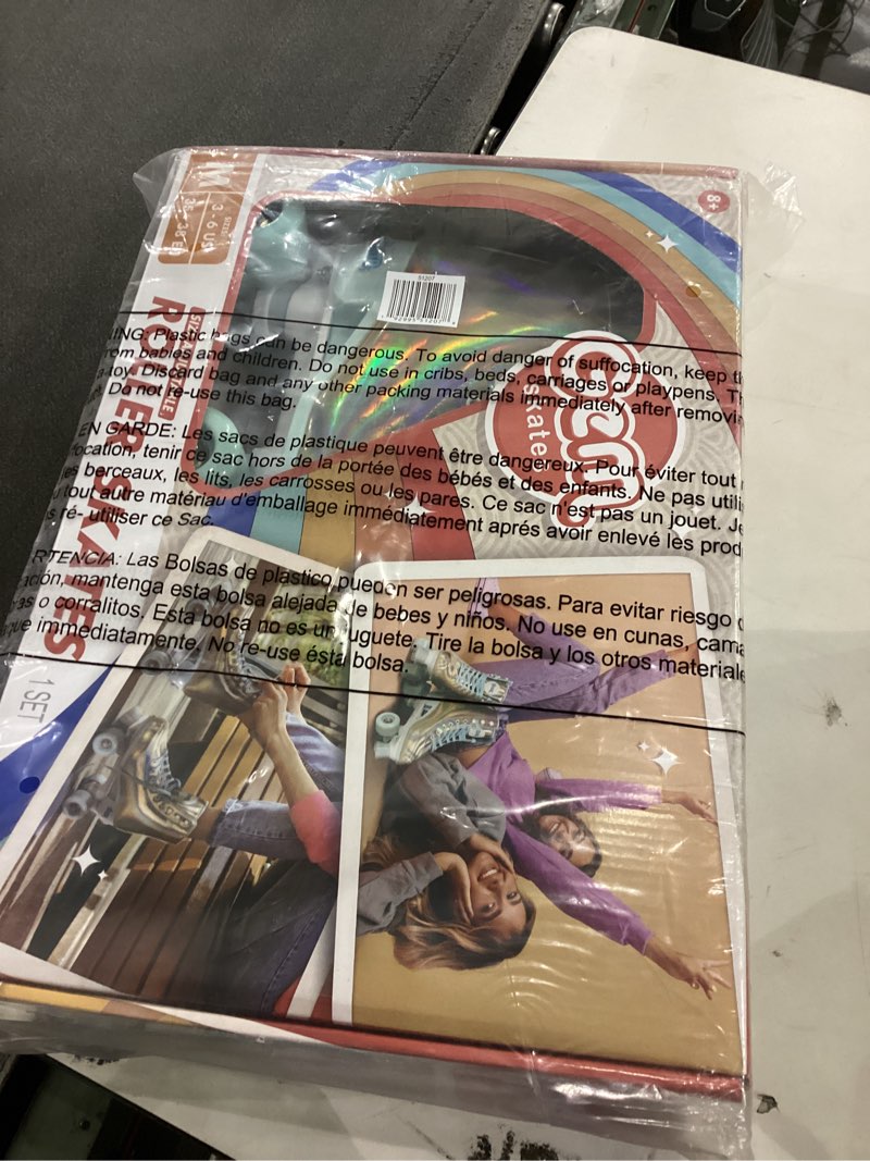 GEM QUAD ROLLER SKATES - Holographic Blue, Size 3-6