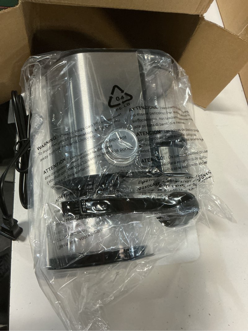 Condition photo showing Good Condition for shardor electric burr coffee grinder, one-touch automatic coffee bean grinder for espresso & french press, large 14-cup flat burr grinder for home use