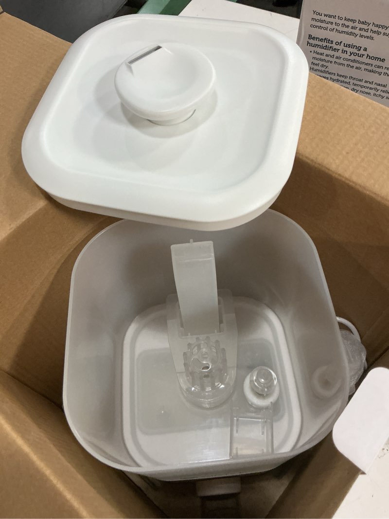 Condition photo showing As Is for safety 1st easy-fill cool mist humidifier, white