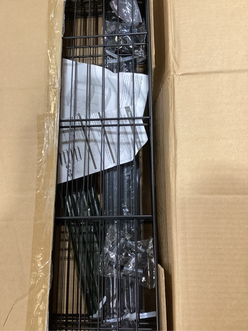 Condition photo showing Good Condition for mzg 1250 lbs 5 tier shelf metal storage shelves shelving wire rack heavy duty closet organizers for garage kitchen bathroom laundry black 13.8" d x 35.4" w x 68.5" h 5 tier, 13.8" d x 35.4" w x 68.5" h black