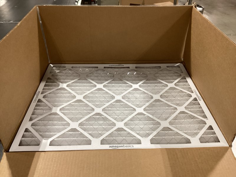 Condition photo showing As Is for Amazon Basics Merv 5 AC Furnace Air Filter 20x25x1 inches, Pack of 6 (Actual size: 19.75" x 24.75" x 0.75") 20x25x1 Merv 5