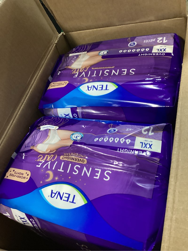 Condition photo showing New/Like New for TENA Sensitive Care Incontinence Underwear for Women - Overnight Absorbency - XXL - 48ct